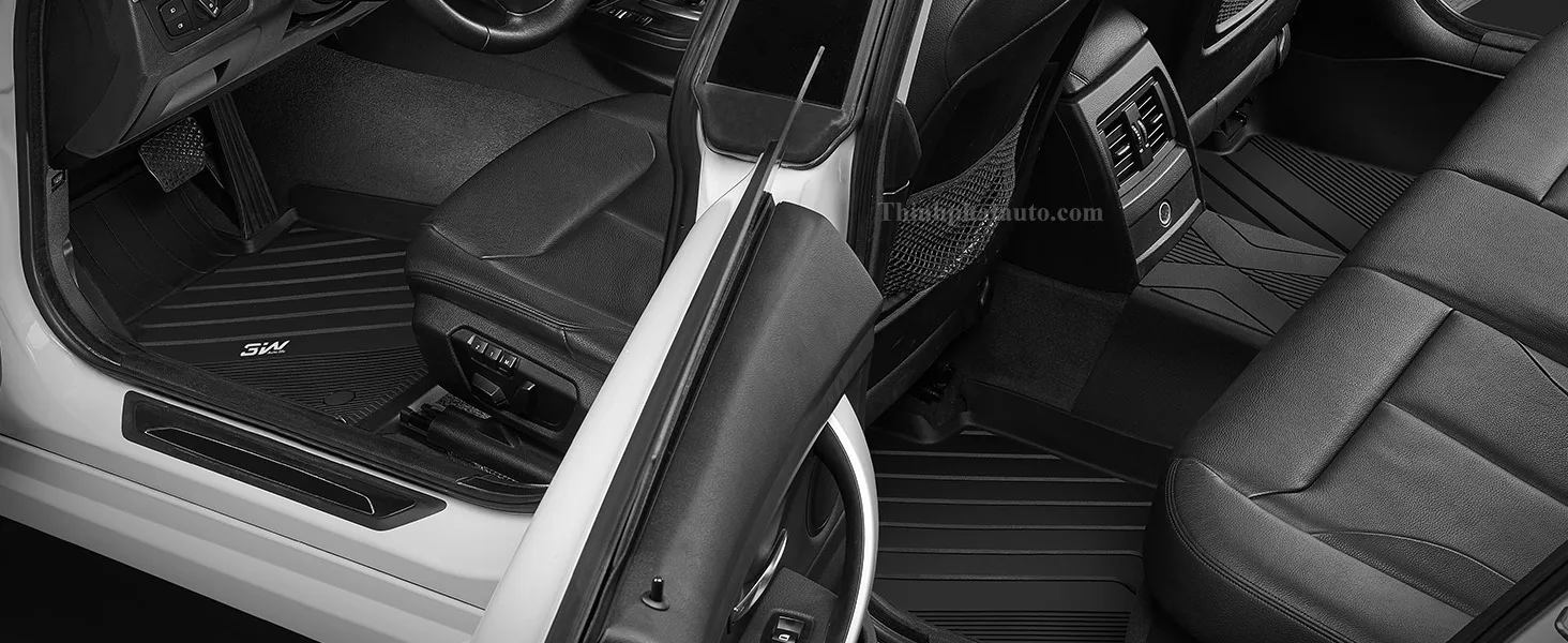 Tham San Xe BMW 3 Series 3W hang 1 2 Thảm Sàn Xe BMW 320i (2013 đến 2025) Thương hiệu 3W - Hàng 1 + 2