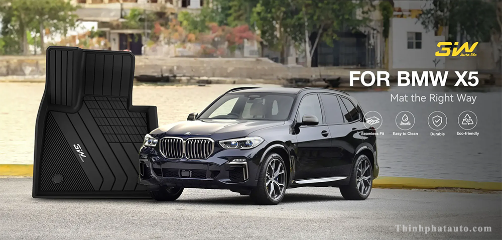 Tham San Xe BMW X5 Thuong hieu 3W Chinh Hang Thảm Sàn Xe BMW X5 (2019 » 2024) Thương hiệu 3W Chính Hãng
