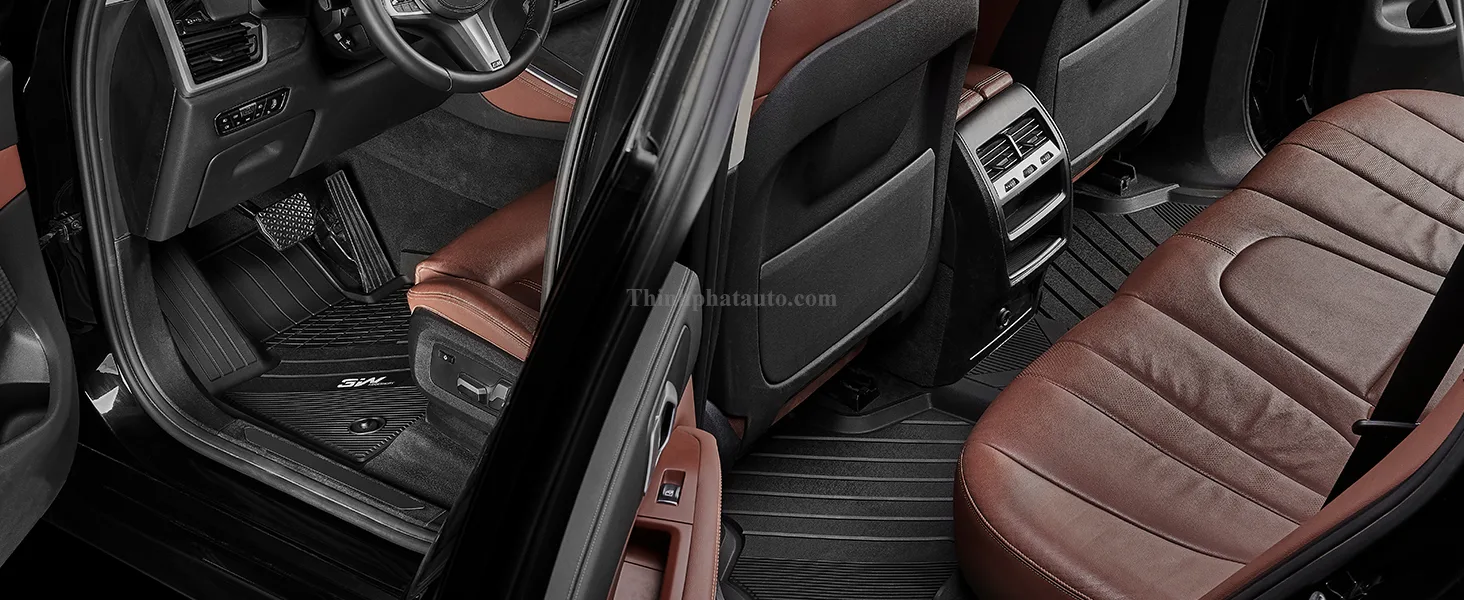 Tham San xe BMW X7 3W Hang 1 2 Thảm Sàn Xe BMW X7 (2019 đến 2025) Thương hiệu 3W Hàng 2
