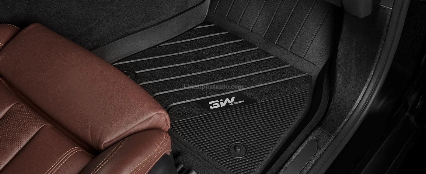 Tham San xe BMW X7 3W hang 1 chi tiet Thảm Sàn Xe BMW X7 (2019 đến 2025) Thương hiệu 3W Hàng 1 Chi tiết