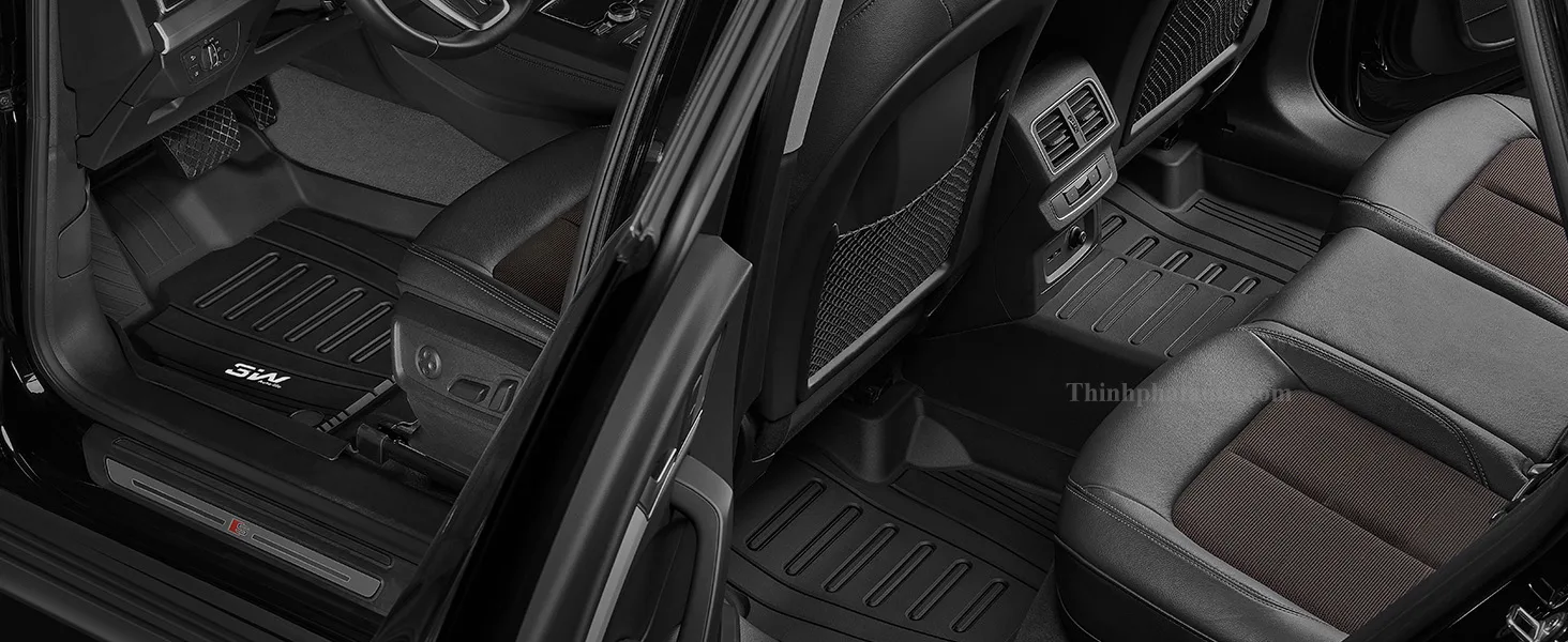 Thảm Sàn Xe Audi Q5 (2009 đến 2025) Thương hiệu 3W - Hàng 1 + 2