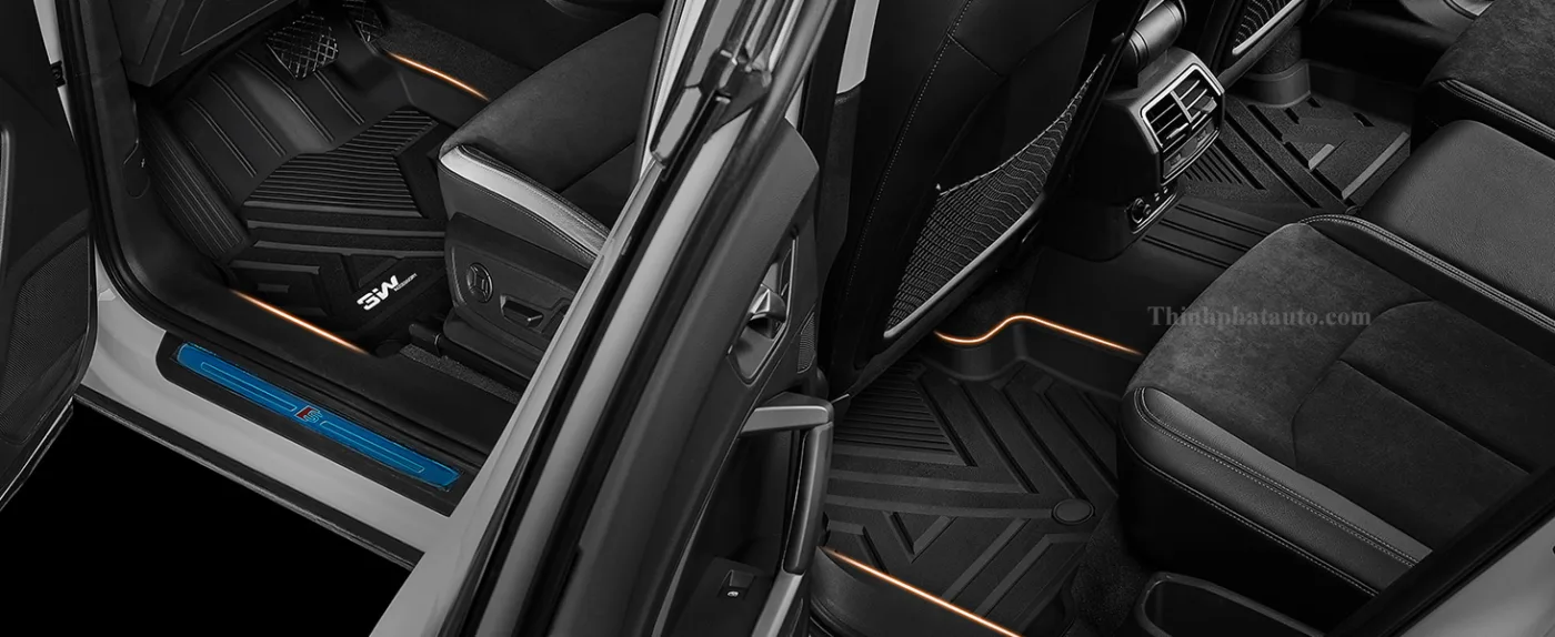Tham san xe Audi Q3 3W Hang 1 2 Thảm Sàn Xe Audi Q3 (2019 đến 2025) Thương hiệu 3W - Hàng 1 + 2