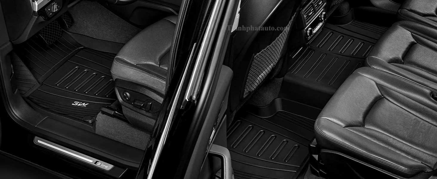 Tham san xe Audi Q8 3W Hang 1 2 Thảm Sàn Xe Audi Q8 (2020 đến 2025) Thương hiệu 3W - hàng 1 + 2