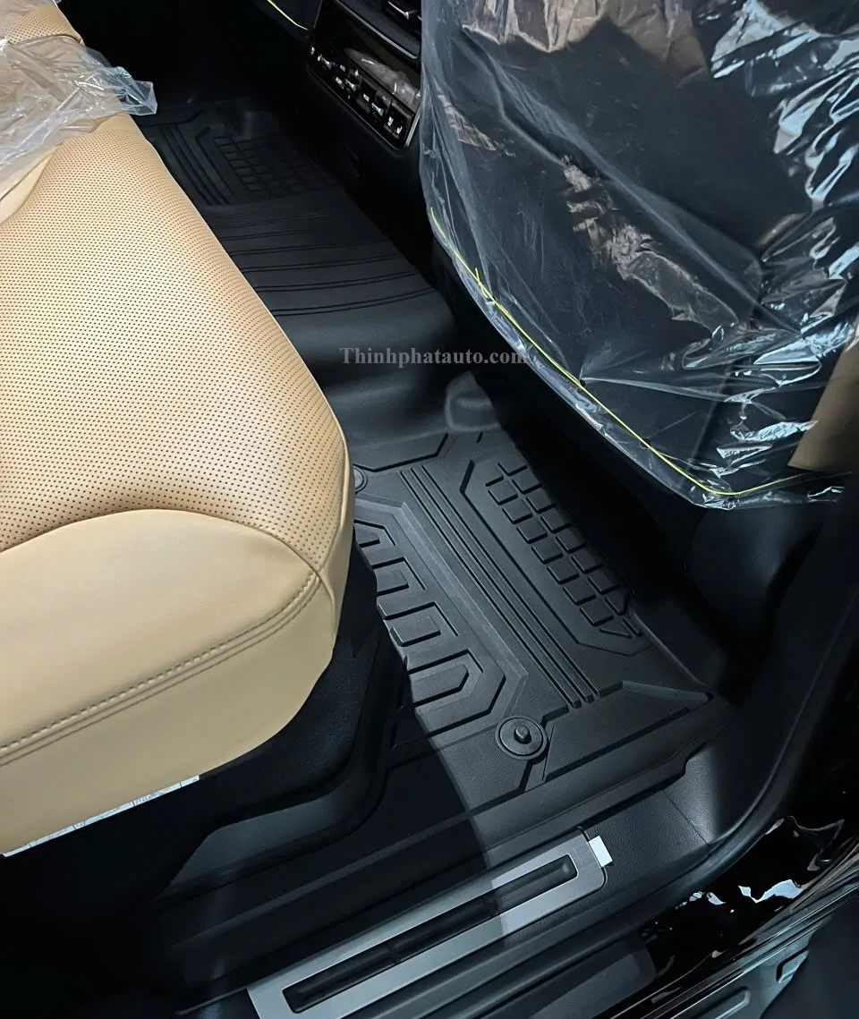 Tham san xe Lexus LX600 Hang 2 1 Thảm Sàn Xe Toyota Land Cruiser (2007 đến 2025) Thương hiệu 3W - Hàng 2