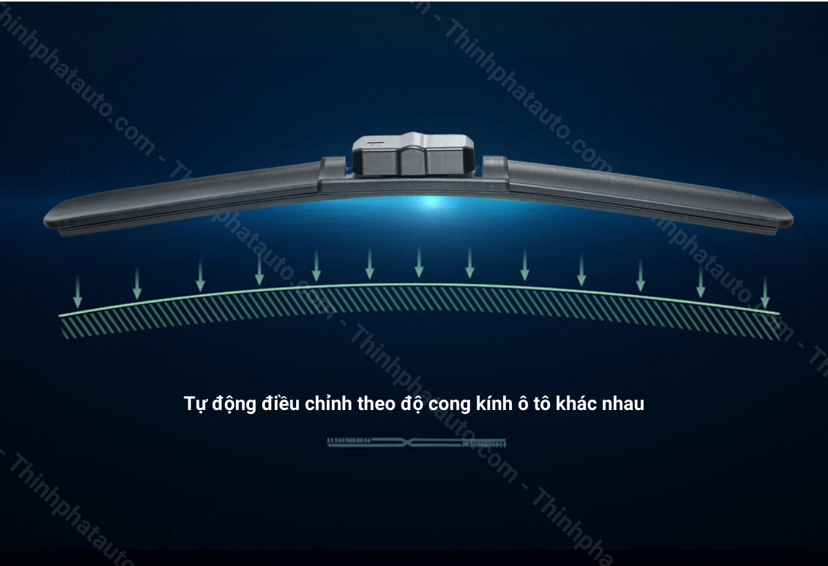 Gạt mưa tự động điều chỉnh theo độ cong kính xe Mercedes E200 - TPP02- thinhphatauto.com