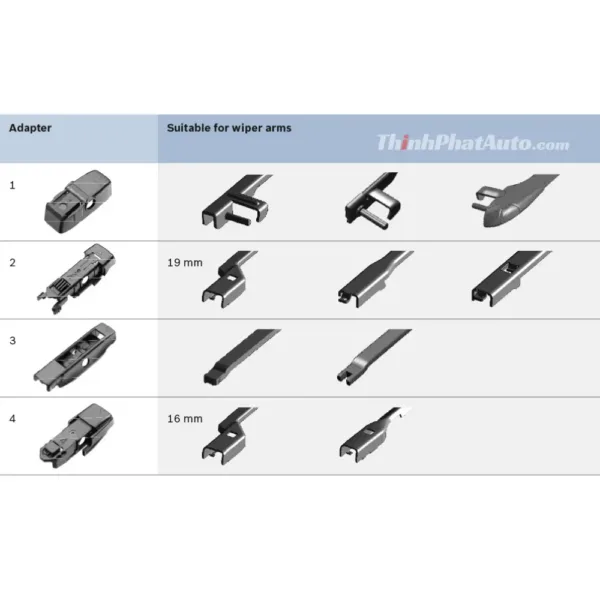 Gạt Mưa Xe Audi A3 (2013 » 2020) Bosch AeroTwin Chính Hãng - Ảnh 4
