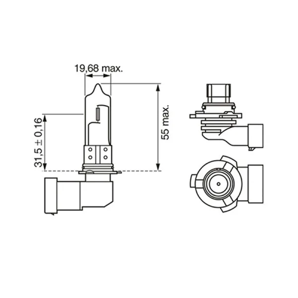 Bóng đèn Halogen HB3 (9005) Bosch ECO 12V 60W (Pha/Cos) - Ảnh 5