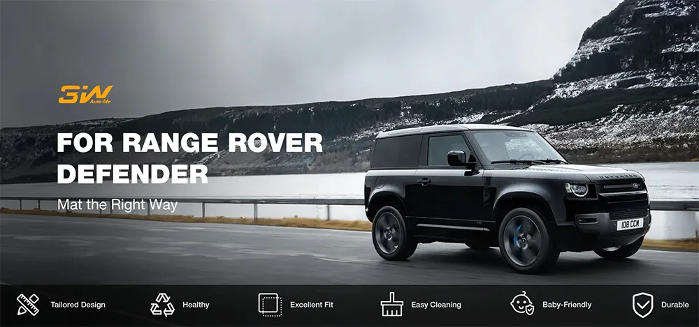 Tham lot san xe LandRover Range Rover Defender 2021 thuong hieu 3w cao cap Top Thảm Sàn Xe LandRover Defender (2023 đến 2025) Thương hiệu 3W Chính Hãng