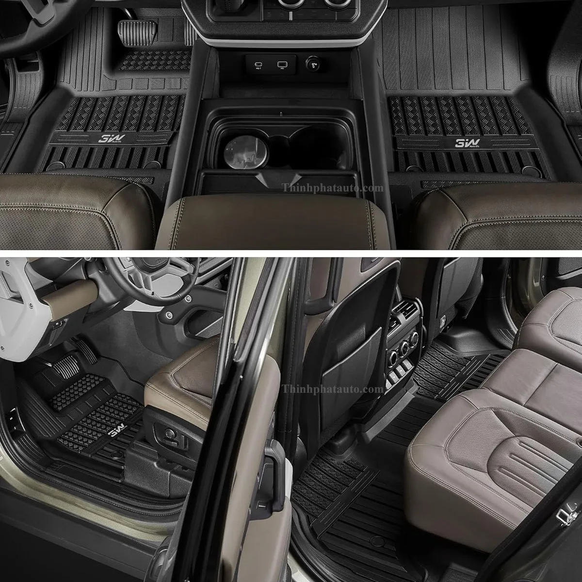 Tham san xe LandRover Defender 3W Thảm Sàn Xe LandRover Defender (2021 đến 2025) Thương hiệu 3W Chính Hãng - Ảnh 2