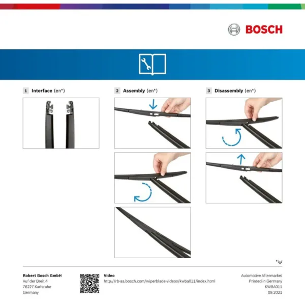 Chổi Gạt Mưa Phía Sau Bosch Rear - H309 - Ảnh 4