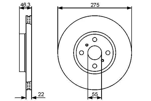 0986479431 Bosch Đĩa Phanh Sau Toyota Altis 1.8/2.0 2008 đến 2020 Bosch