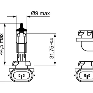 So do ky thuat Bong den H27W2 881 128V PG13