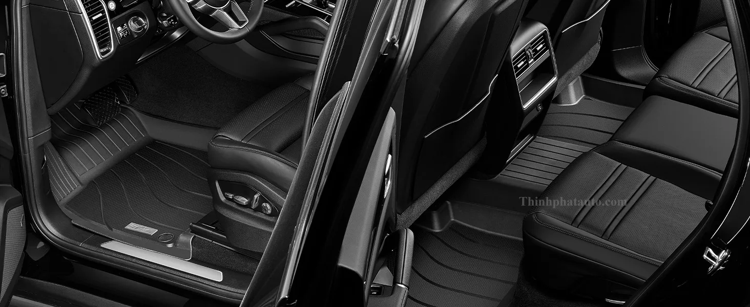 Tham san xe Porsche Macan 3W Hang 1 2 Thảm Sàn Xe Porsche Macan (2014 đến 2025) Thương hiệu 3W - hàng 1 + 2