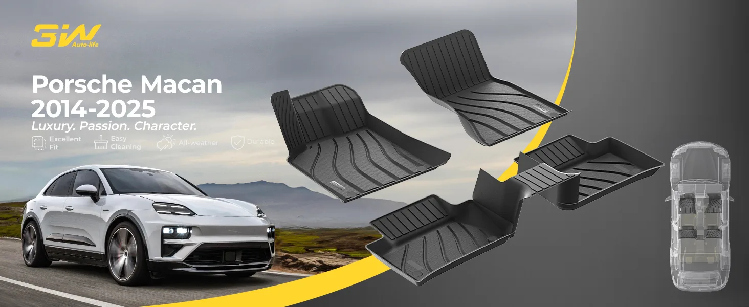 Tham san xe Porsche Macan 3W Home Thảm Sàn Xe Porsche Macan (2014 đến 2025) Thương hiệu 3W Chính Hãng